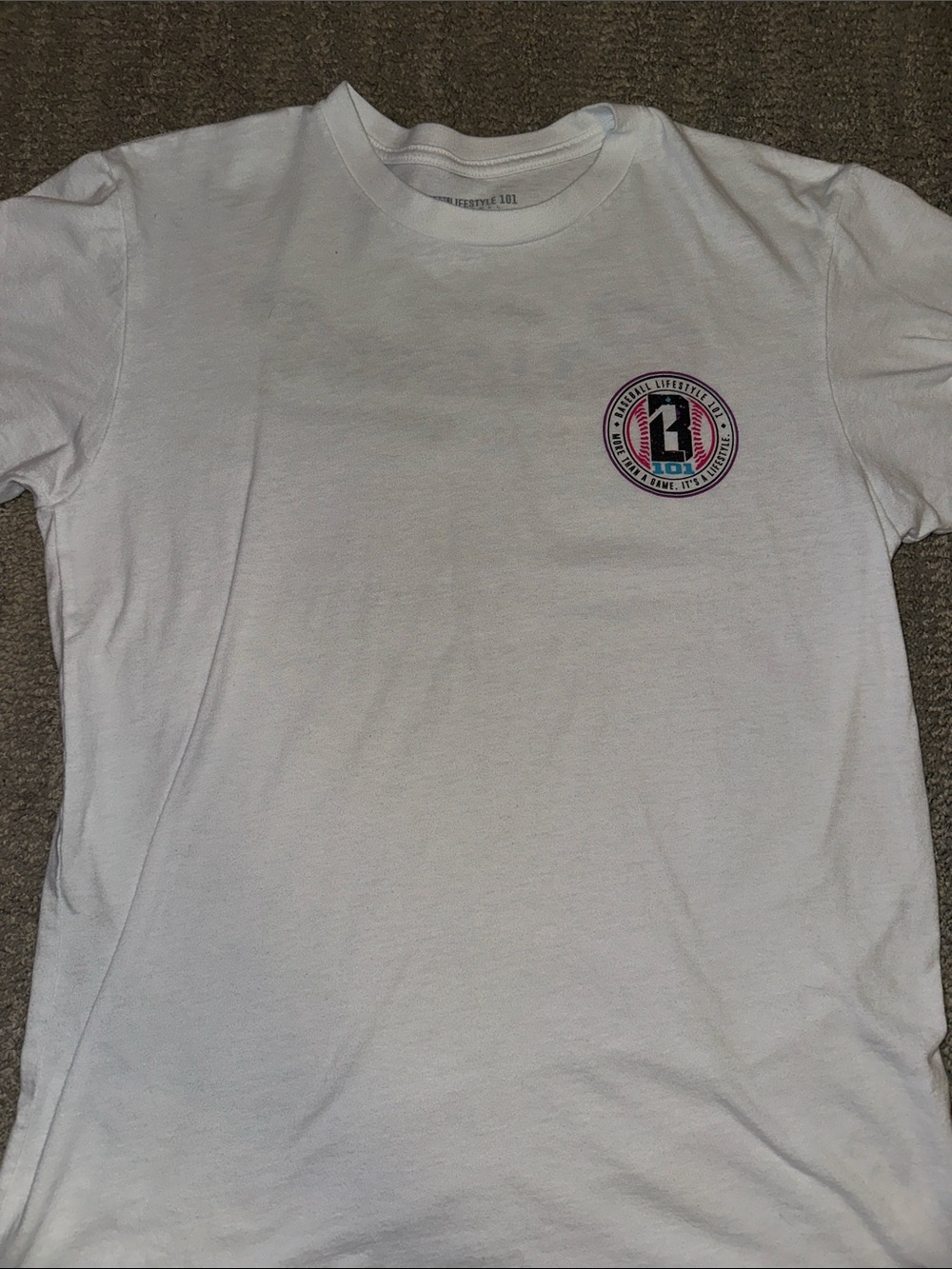 Baseball Lifestyle White Short Sleeve Tee